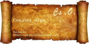 Csejtei Olga névjegykártya